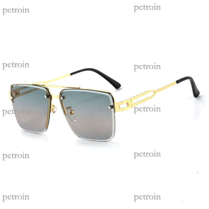 New Frameless Cut Edge Fashion Trendy Unisex High-end Personality Square Street Style Sunglasses