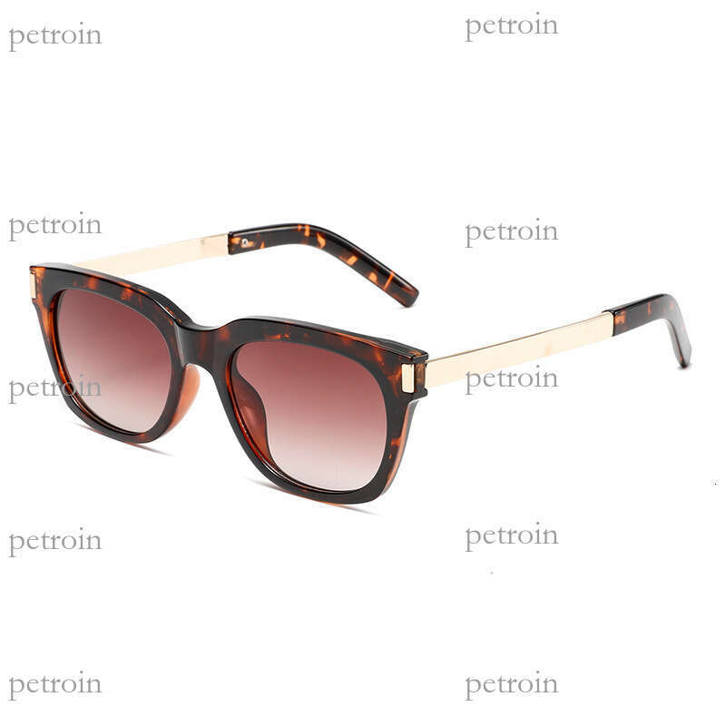 New square frame fashion metal temple sunglasses glasses with a high-end feel for men and women