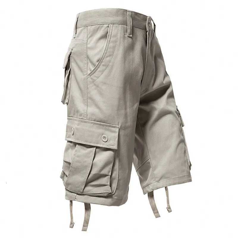 New Fashion Men Cotton 100% Multiple PoCKets Cargo Shorts Man Casual Shorts Pants Male loose Tooling Shorts Size 44 Y250814
