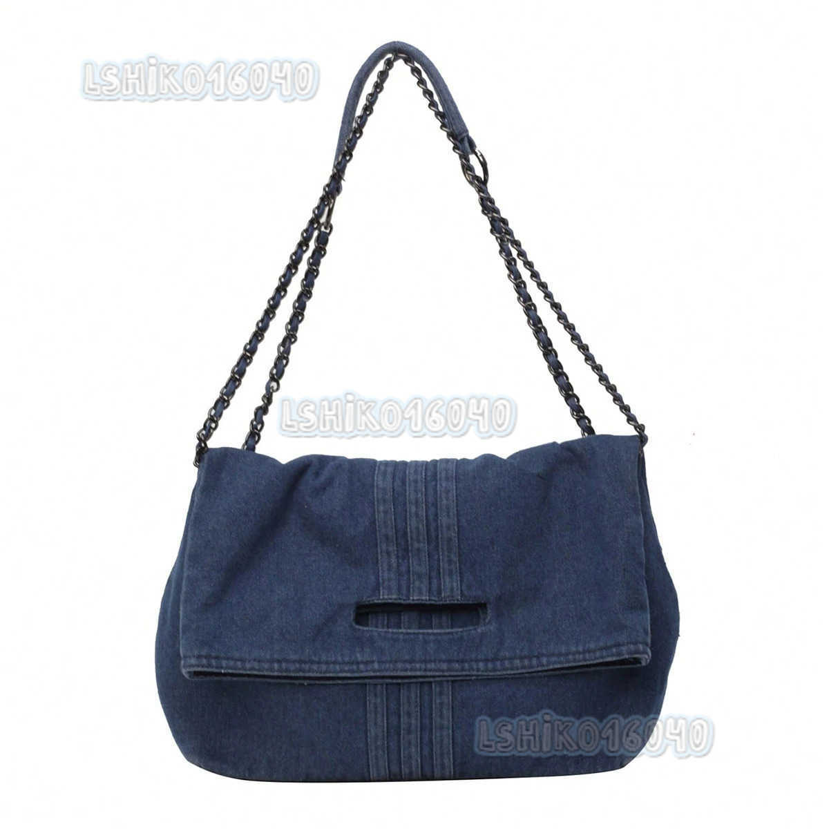 Large capacity fashionable and simple shoulder messenger bag lazy commuter style tote bag niche retro washed cloth bag H250814