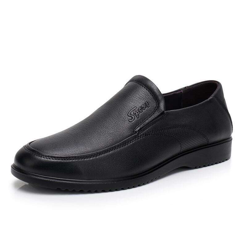 Spring Autumn New Business And Leisure Head Layer Leather Men's Breathable Low Top Comfortable Soft Bottom, Dad's Shoes,