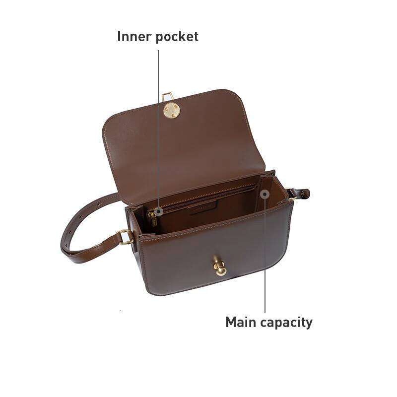 LA FESTIN Women's Bag Brand 2024 New Fashion Shoulder Crossbody Square Tote Bags Designer Handbag Split Leather