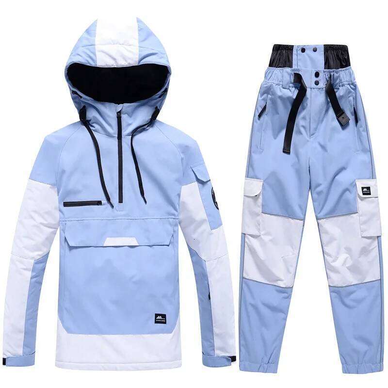 2024 new Outdoor Sport Mountain Man Skiing Sets Windproof Warm Women Snow Suits Waterproof Jacket Pants Female Snowboard Clothes