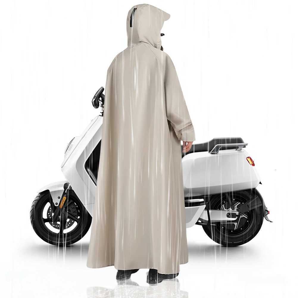 Thicken Oxford Oversized Hooded Rainwear Motorcycle Rain Coat for Men Women Waterproof Riding Gear One-piece Loose Long Raincoat Y250814