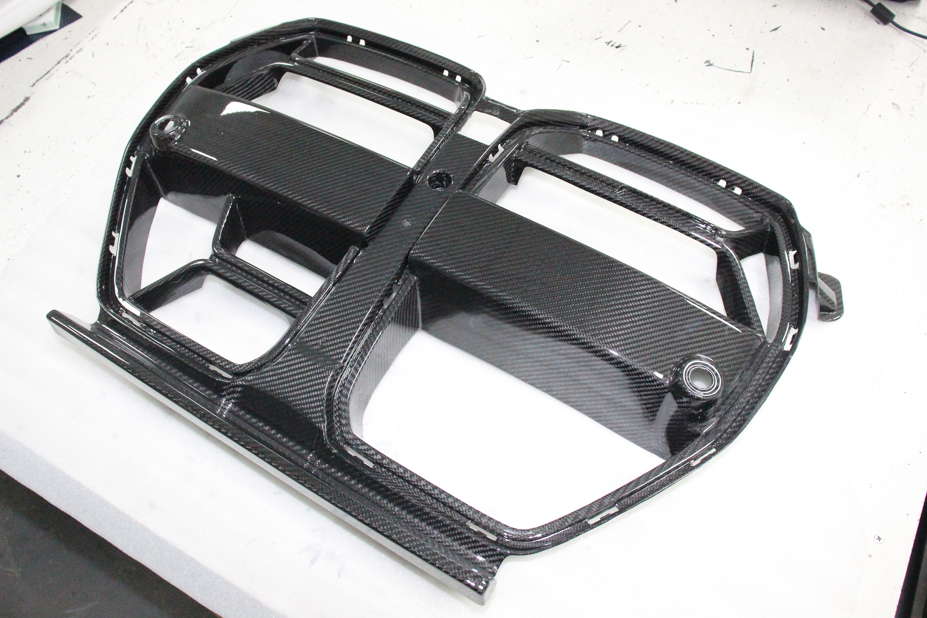 Dry Carbon Fiber Grille For BMW M3 G80 M4 G82 Front Bumper Grill Auto Racing Grid With acc Dry Carbon 2021-2023 CSL