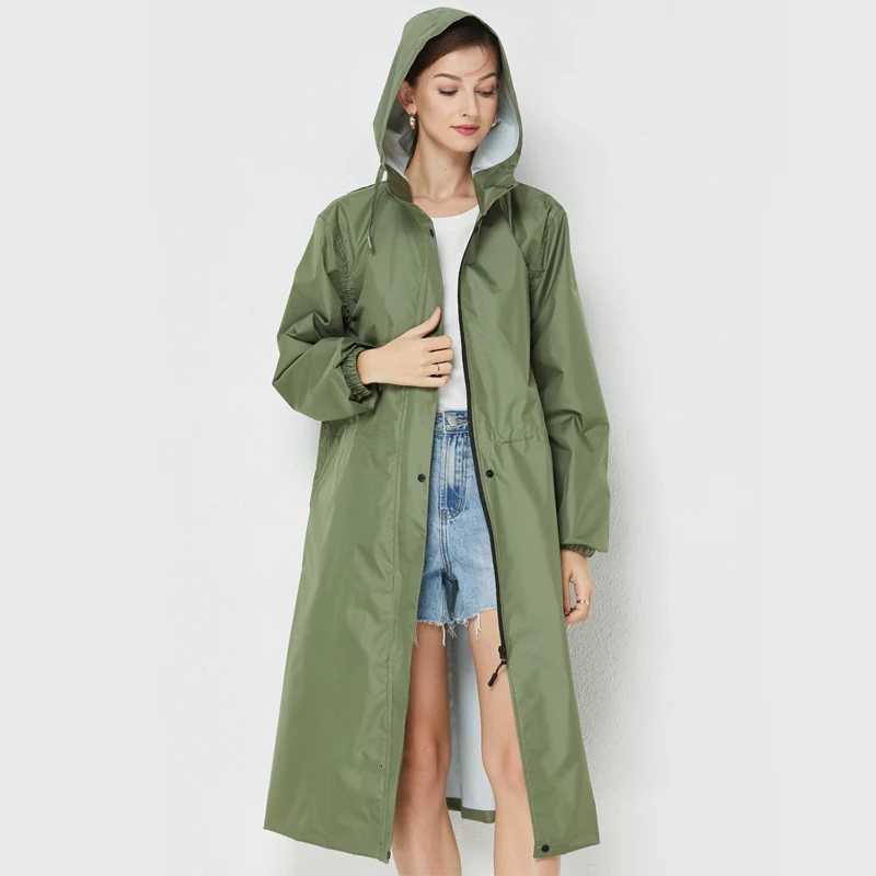 Raincoat Waterproof Mid Length Adult Full Body Weatherproof Fashion Outdoor Hiking Men And Women Windbreaker Raincoat Br Y250814