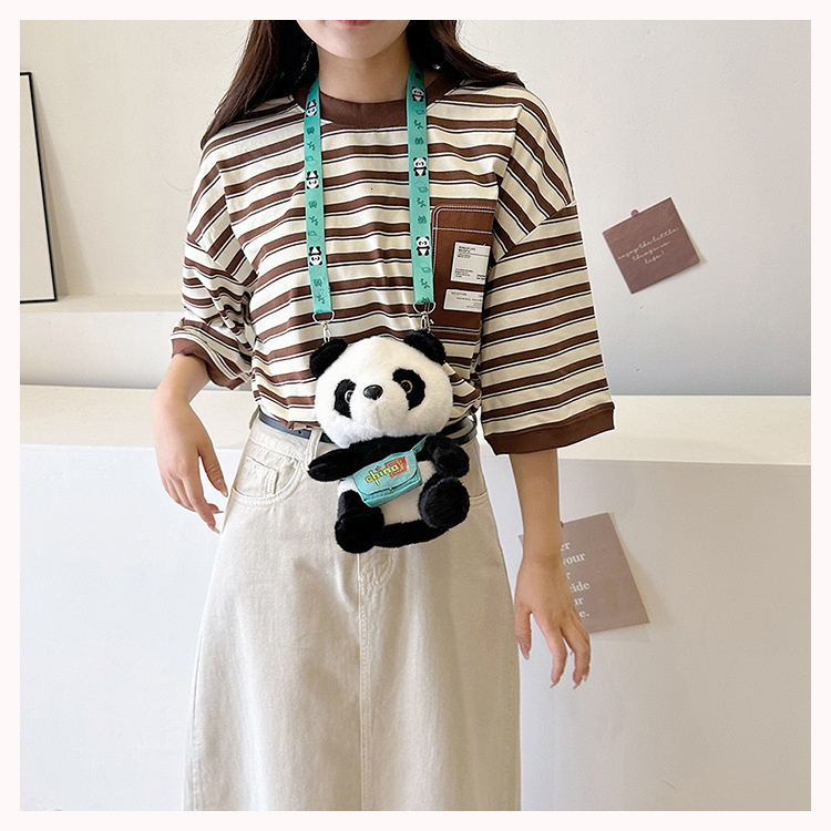Autumn New Women's Shoulder Bag New Panda Bag Women's Crossbody Bag Cartoon Women's Shoulder Bag Autumn New Designer Bag Handbag