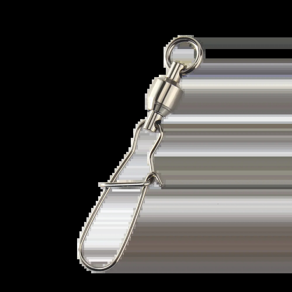 DNDYUJU 10X100X Fishing Lure Connector Ball Bearing Rolling Swivel Stainless Steel Snap Fast Pin Fish Accessories 250807