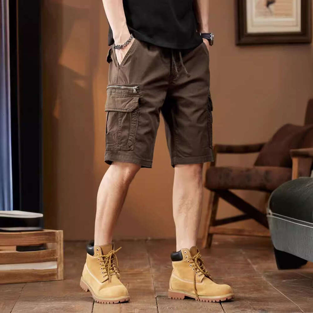 American Style Trendy Brand Cargo Men's Summer Loose Mid-Length Pants New Casual Five-Point Shorts B5
