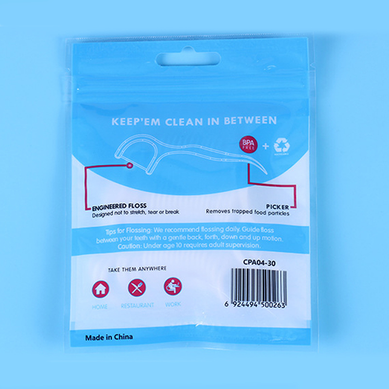 30-piece bag of dental floss that does not damage gums, ultra-fine floss sticks, recommended for restaurants and portable dental clinics.