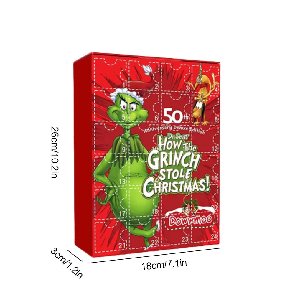 For Grinch Christmas Advent Calendar Decorative Acrylic Animal Pendant Calendar Christmas Holiday Decor for Kids Boys Girls 250815 - view 7