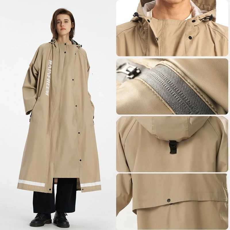 Womens Full Body Rain Proof Poncho Motorcycle Rider Electric Bicycle Mens Raincoat Girl One-piece Windbreaker Style Raincoat Y250814