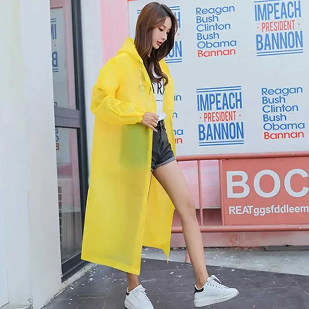 2024 Long raincoat for women and men Thickened waterproof raincoat for adults outdoor hiking camping rain hat raincoat Y250814