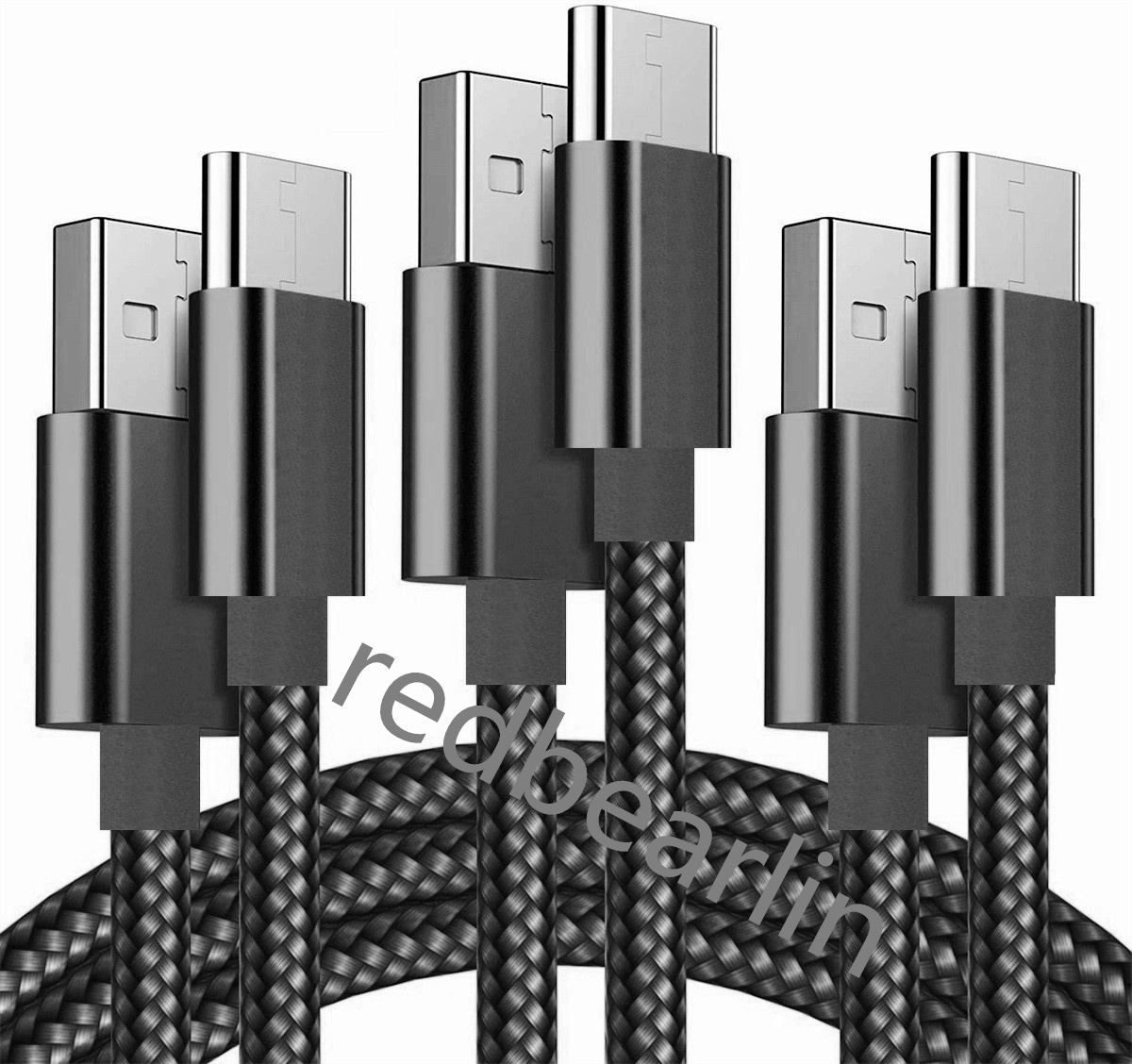High Speed 1M 2M 3M 2.4A Quick Charging USB C Type c Micro V8 5pin Fabric Nylon Alloy USB Cable Cables For Samsung S23 S25 Note 20 Htc lg Android phon