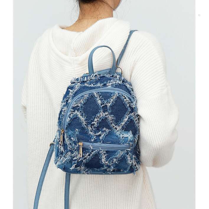 Denim 2025 Bags Designer Women New High-End Women's Bag Niche Tote Summer Tie-Dye Backpack