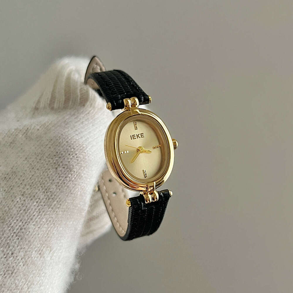 Oval Small Dial Thin Strap Designer Watch for Women Women, Niche Light Luxury Korean Style, Compact and Exquisite