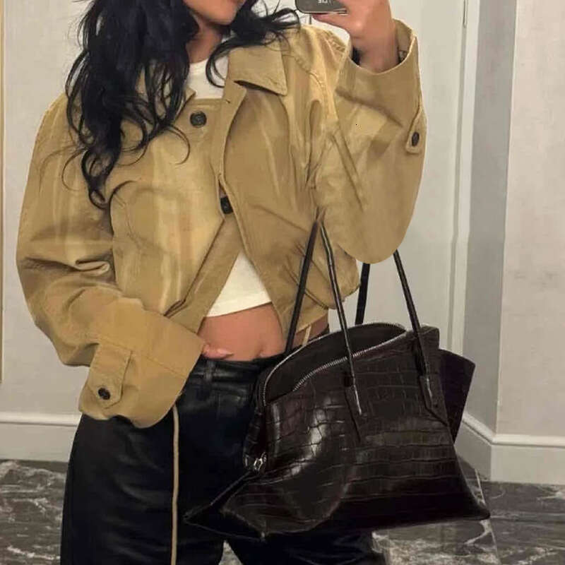 Retro Crocodile Pattern Large Capacity Tote Design Women's Pleated Leather Shoulder Female Daily Commuter Bag