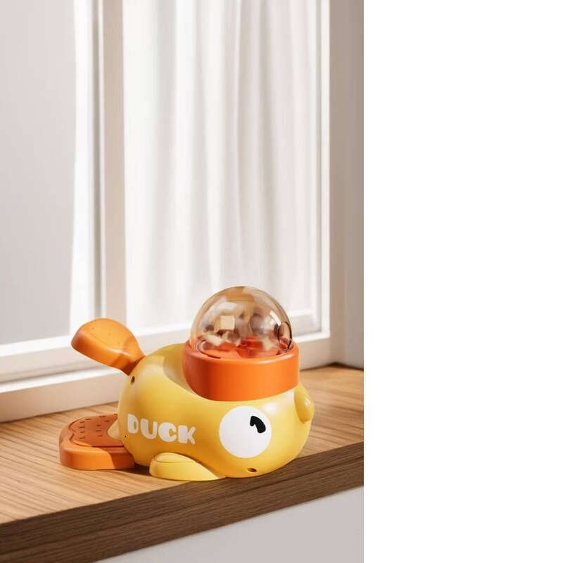 Farewell to destructive boredom New rubber duck pet feeding toy boosts interaction multi-functional fits freeze-dried treats under 15mm made of ABS