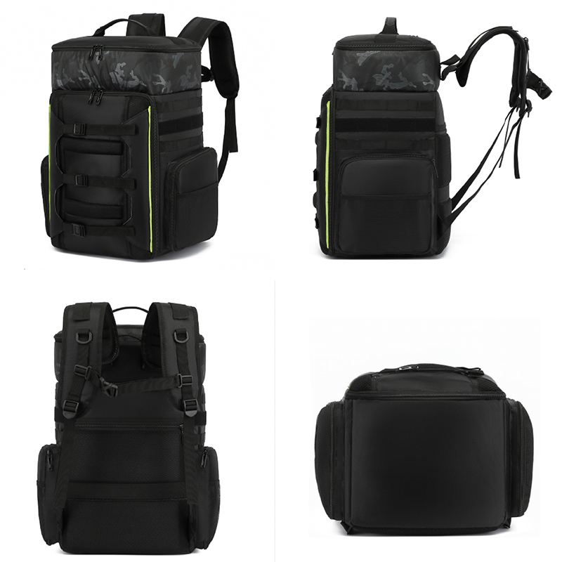 Large-capacity outdoor backpack for carrying drones. Camouflage sports backpack.