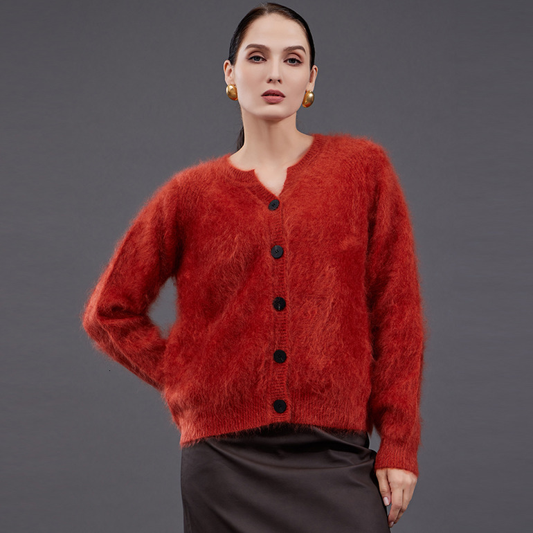 100% Pure Cashmere Women's Fashion Scissor Collar Cashmere Knit Cardigan Sweater Jacket hot-sale products