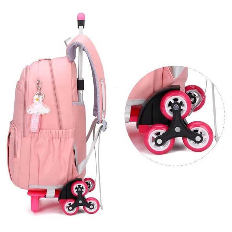 New School Bags for Girls Rolling Backpack Cartable Scolaire Fille Mochila Infantil Escolar Sac A Dos Enfant Plecak Zaino Donna X250815