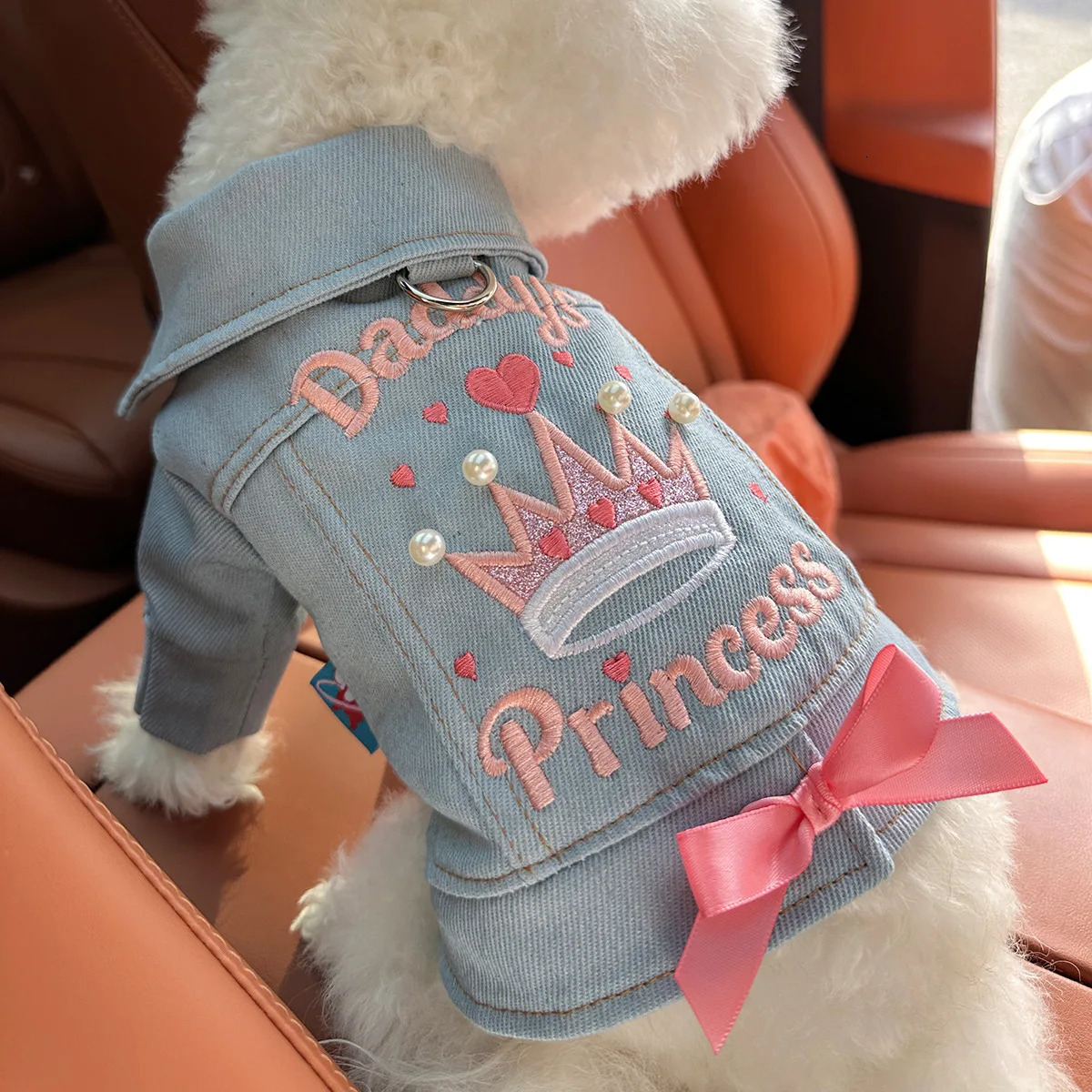 Pet Dog Cat Clothes Cute Princess Denim Jacket Puppy Kitten Adorable Fashion Outfi 250814