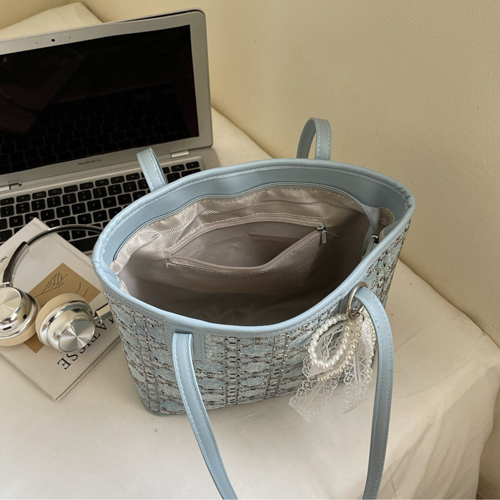 Women's Fashion Hot Diamond Bucket Bag Free Shipping Designer Luxury New Heavy Industry High Temperament Handbag Fashion Single Shoulder Crossbod