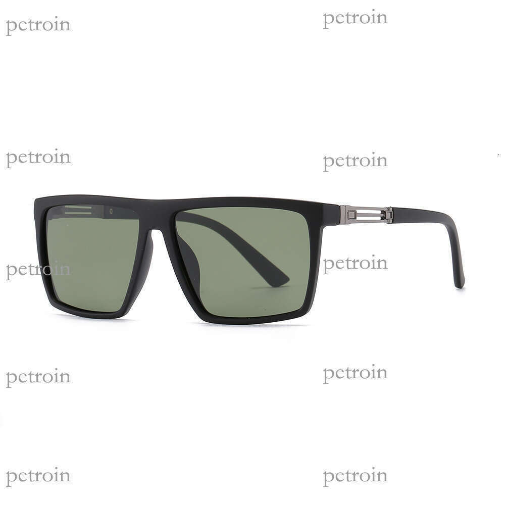 New Men's Classic Polarized Sunglasses with Square Frame, High-end UV Protection Driving Glasses