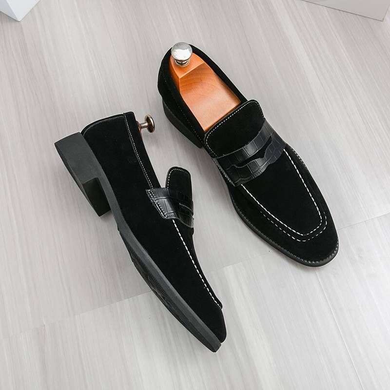 Fashion Men's Casual Leather Shoes Men Classic British Style Penny Loafers Moccasins Mens Party Wedding Outdoor Driving Flats