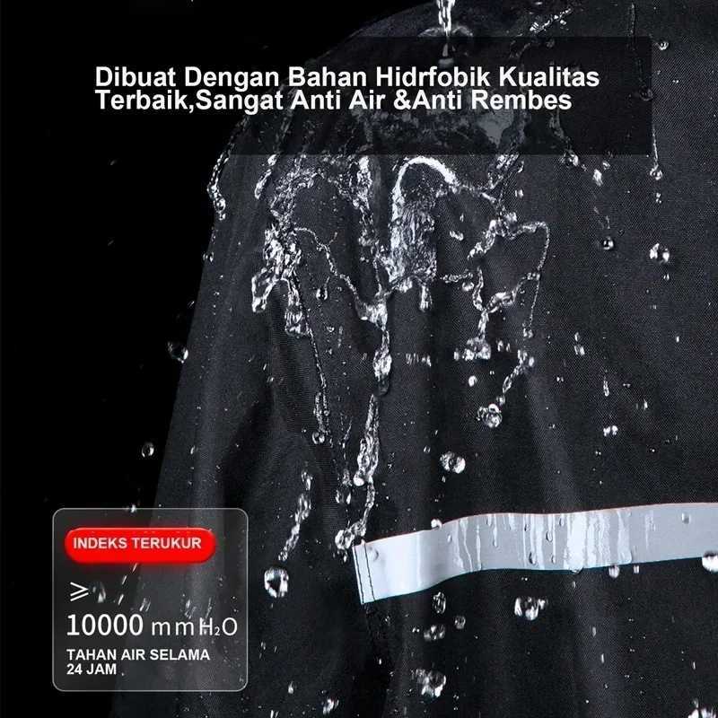 1Set Hooded Coat and Pant Rain Suit for Women Men Outdoor Waterproof Rain Gear with Reflective Strip Motocycle Riding Raincoat Y250814