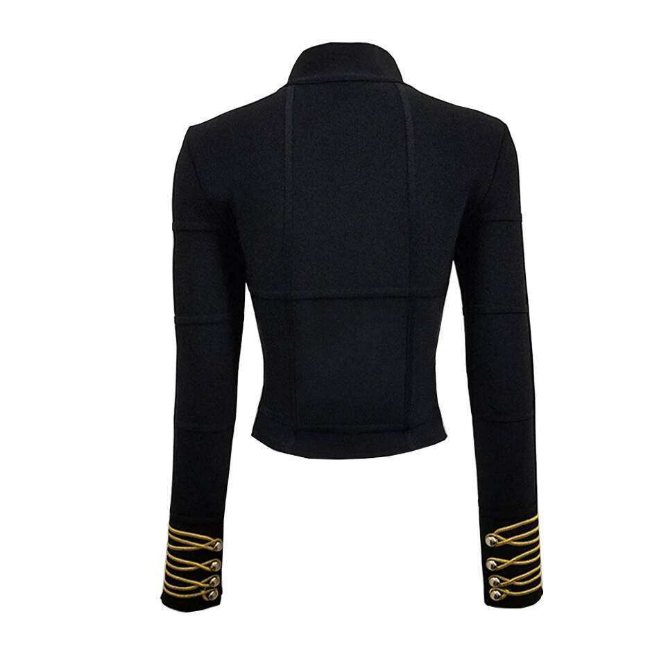 Designer Clothing 2025 New Fashion Runway Bandage Coats Long Sleeve Button Zipper Sexy Elegant Celebrity Party Outerwear Jacket Women