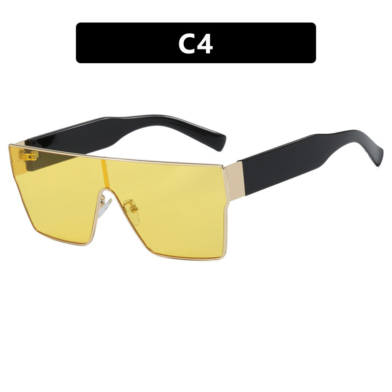 2025 New Arrival Women Square One Piece Over sized Sunglasses Trendy High End UV Protective Sunwear for Stylish Shading