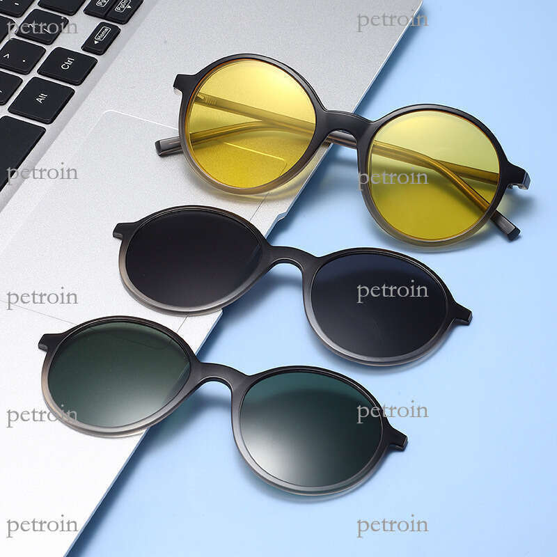 New Round Frame TR90 Blue Light Blocking Polarized Sun Protection Trendy Sunglasses