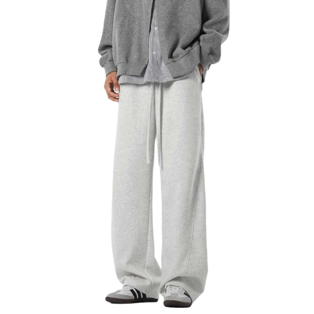 American High Street Scimitar Men's Autumn Trendy Brand Spliced Wide Leg Sports Sweatpants Versatile Straight Casual Pants B5