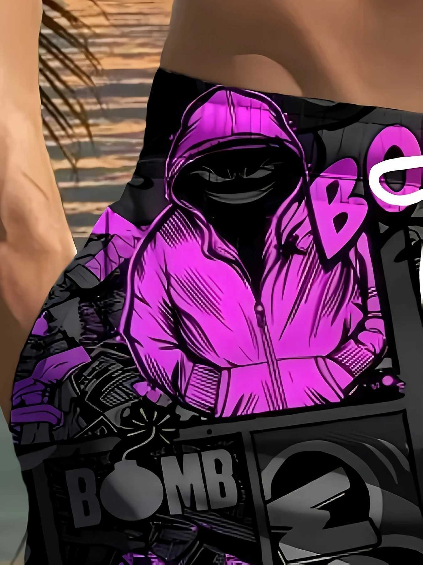 The 3D printed new mens shorts for the summer of 2025 are fashionable casual and quick-drying street trends Y250814