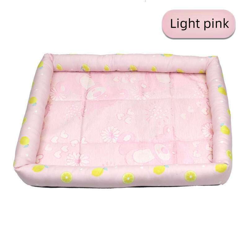 Pet Cooling Mat Dog Cat Sleeping Pad Cool Ice Silk Moisture-proof Mattress Cushion Summer Small Animal Cold Bed 5 sizes