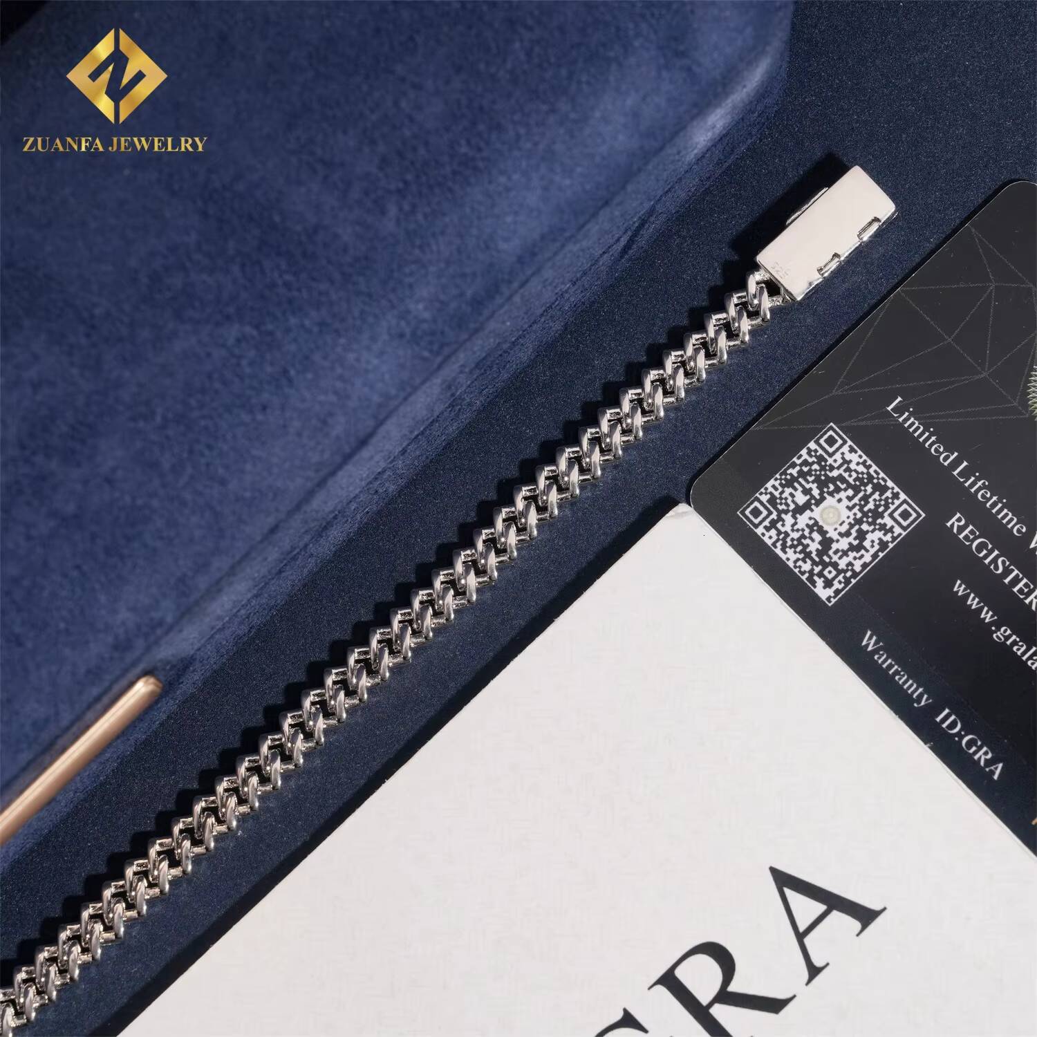 Custom 7mm Hip Hop Jewelry Pass Diamond Test Iced Out VVS Moissanite Cuban Link Chain 925 Sterling Silver Cuban Necklace