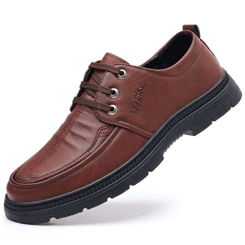 Brand Mens Casual Footwear Men Formal Business Leather High Quality Male Walking Shoes Lace Up Men's Skate Flats