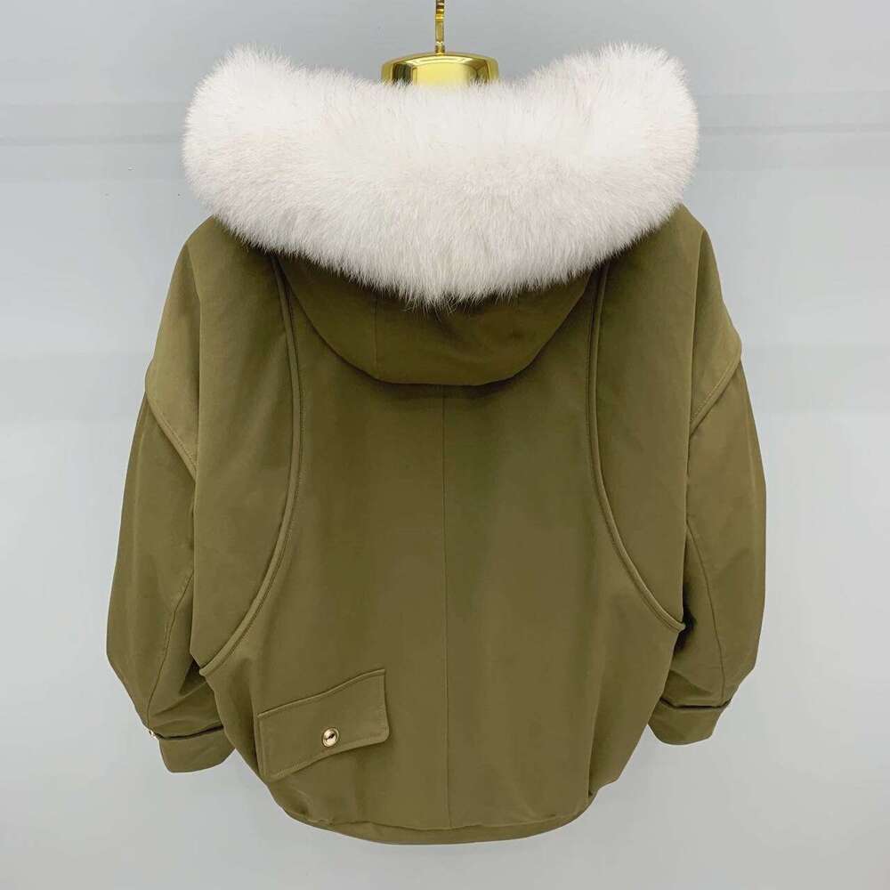 Women's Retro Style Overcomes Fur Collar Jacket Hooded Thick Winter Down Cotton Jacket