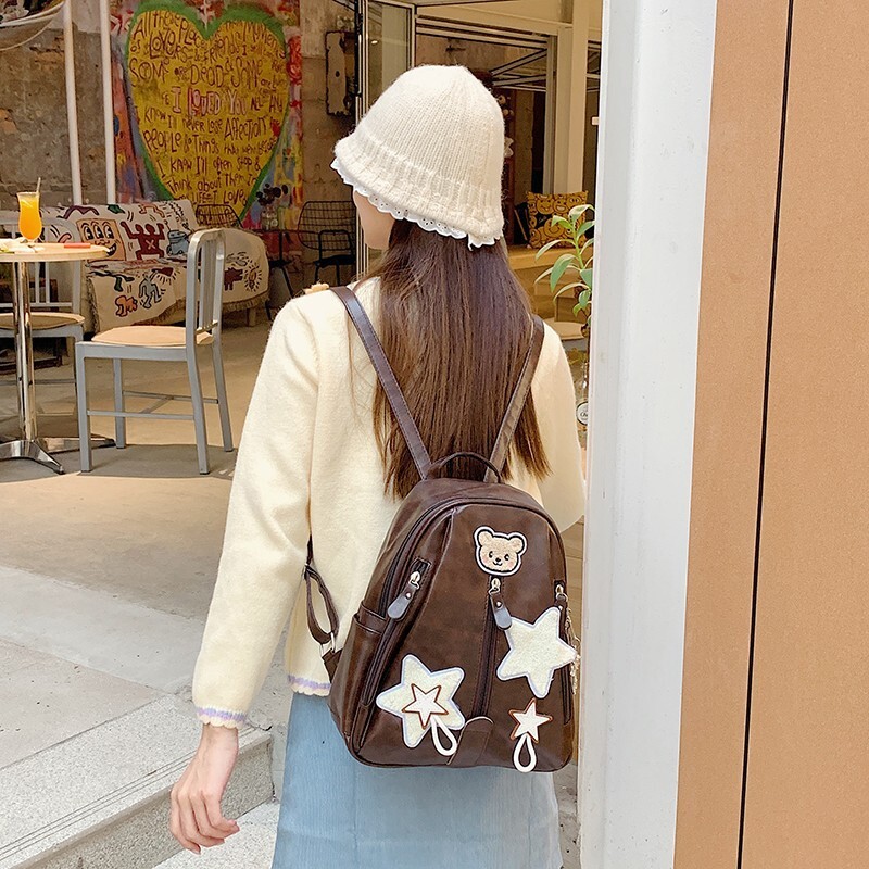 Autumn New Neutral Style Backpack Retro College Style Couple Backpack Autumn New Fashion Embroidered Backpack Large Capacity Backpack Autumn New Desig