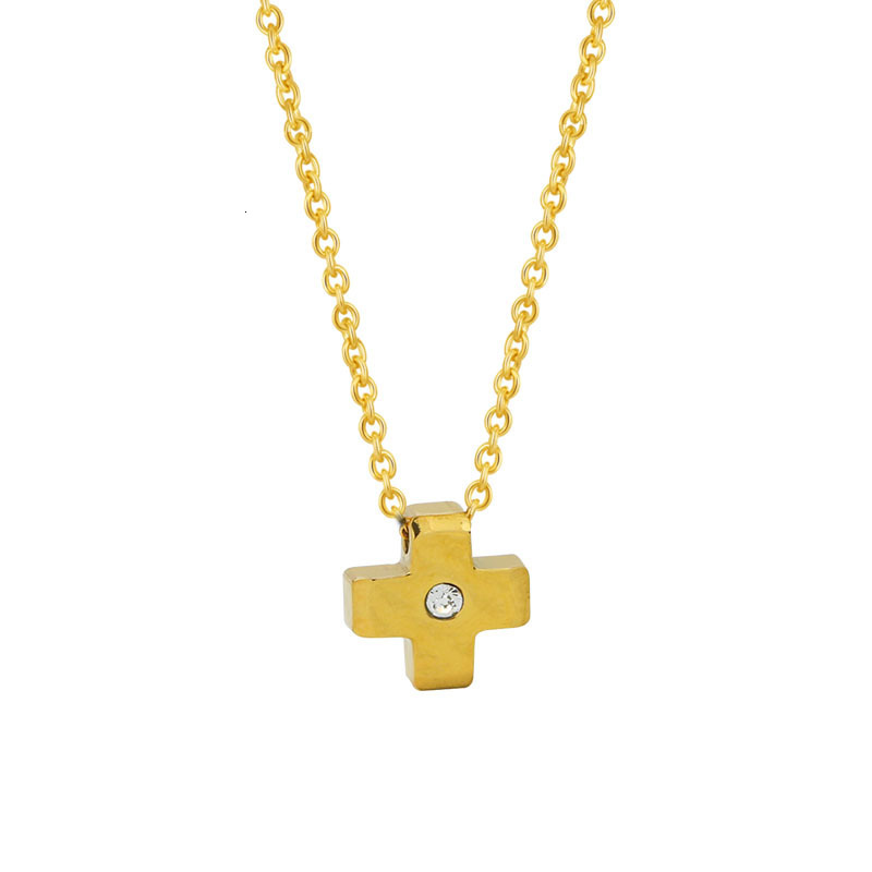 Titanium Steel Cross Necklace Women, Niche Jewelry, Non-Fading, Light , High-End Clavicle Chain for Women Jewelry for Women