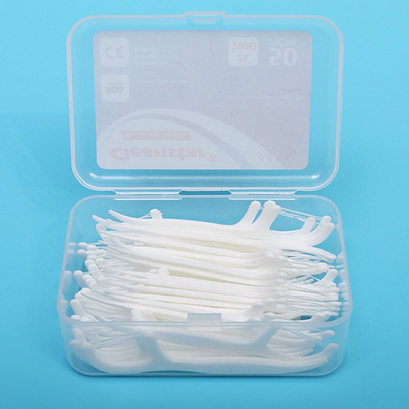 Dental floss storage box, 200D family pack, plastic toothpicks, disposable, 50 pieces, mini box, dental floss picks