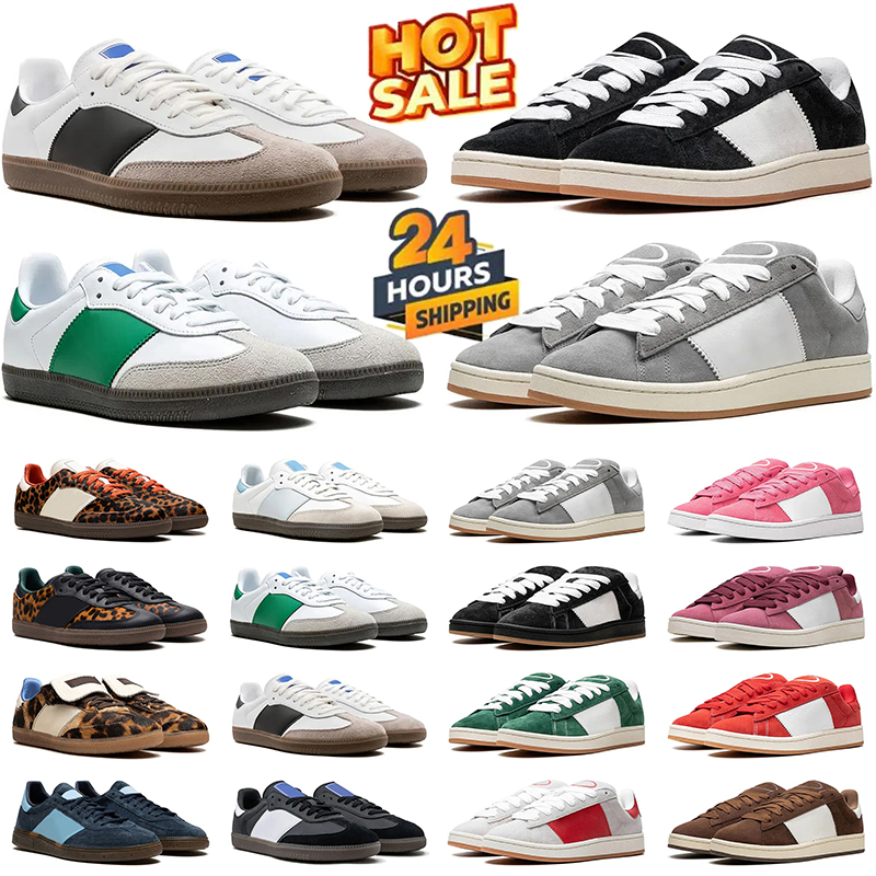 Designer Casual shoes men women flat sneakers Black White mens trainers Blue Red Pink Orange Brown Beige gazells Grey suede leather free shipping