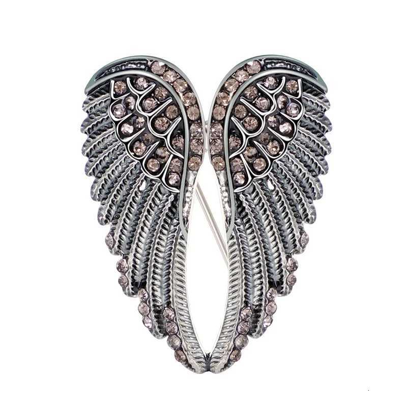 Fashion Crystal Angel Wing Brooch Pins Jewelry Women Men XJ250815