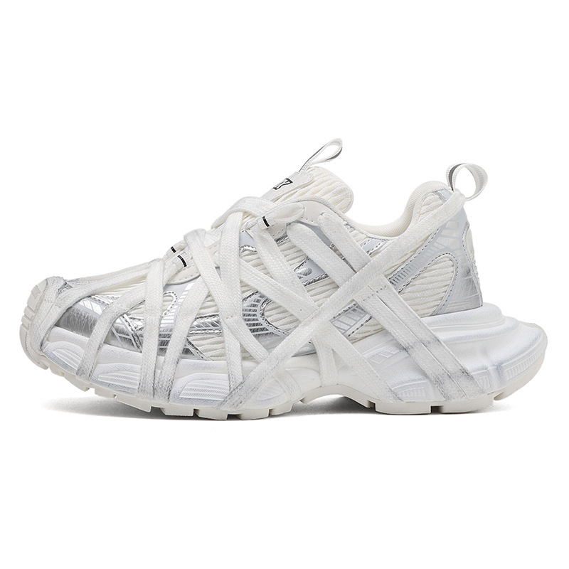 Retro dirty shoe designer thick soled dad shoes 2025 new height increasing sports shoes