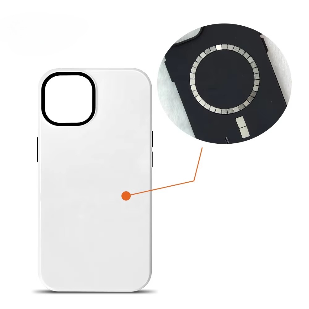 3D 2 in 1 Sublimation blank Magsafe Phone Case for iPhone 17 Air 15 Plus 16 Pro Max Blank Sublimation Phone Case