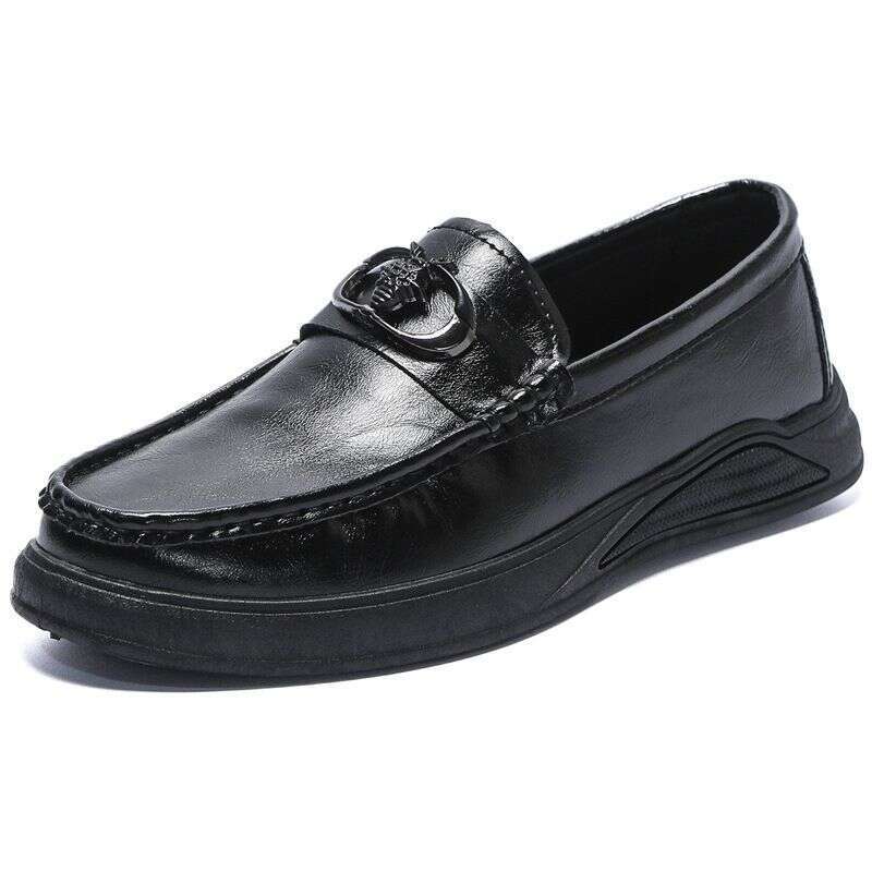 2025 Spring Leather New Trendy Lazy Breathable Men's One Step Casual Single Work Shoes 380F