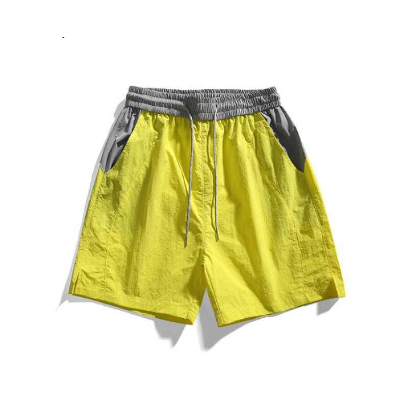 Outdoor contrasting color five quarter pants for men breathable summer casual running hiking quick drying sports shorts Y250814