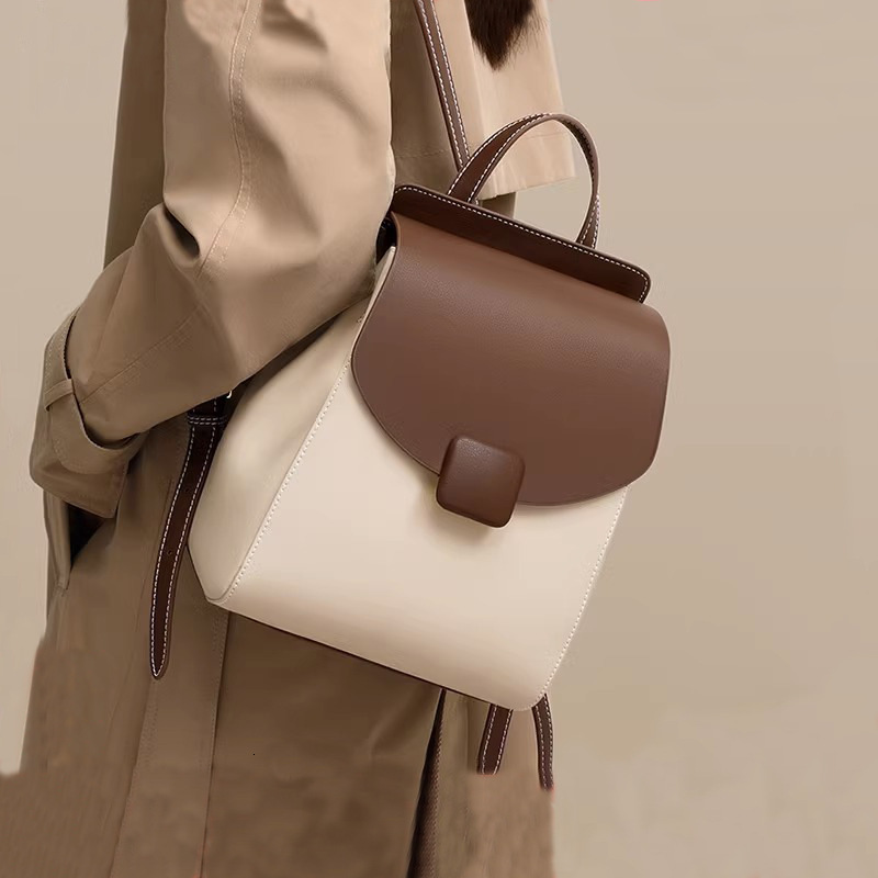 Autumn New Neutral Style Backpack Couple Backpack Fashion Small Backpack Casual Commuting Bag Travel Bag Autumn New Designer Bag Color Collision