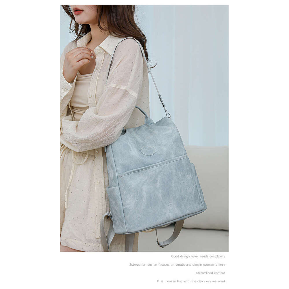 Summer New Double PU Women's Bags Designer Women Multifunctional Anti-theft Single Shoulder Crossbody Backpack Travel Bag